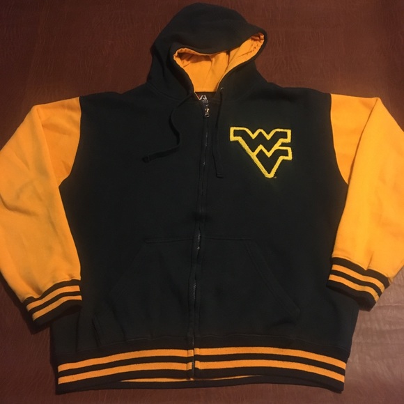 Vtg West Virginia Varsity Style Hoodie - Picture 1 of 7
